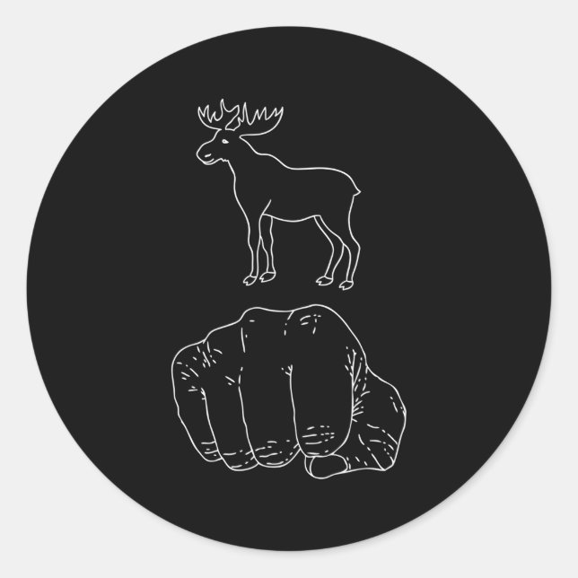 Moose Knuckles Classic Round Sticker (Front)