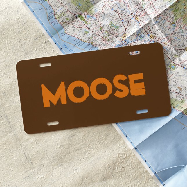 Moose License Plate (In Situ)