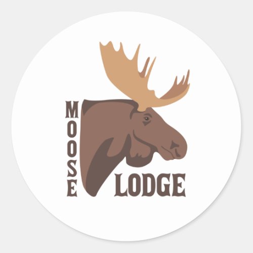 Moose Lodge Classic Round Sticker