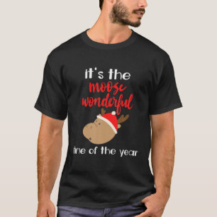 Moose Lover Moose Hunter Holiday Gift Funny Christ T-Shirt