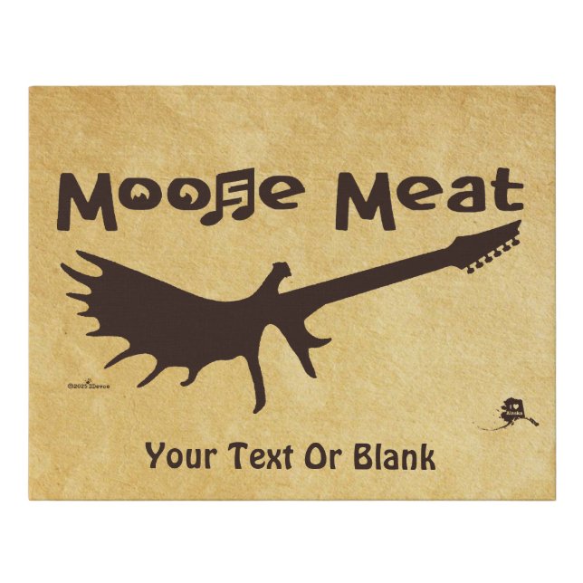 Moose Meat Rock Band Faux Canvas Print (Front)