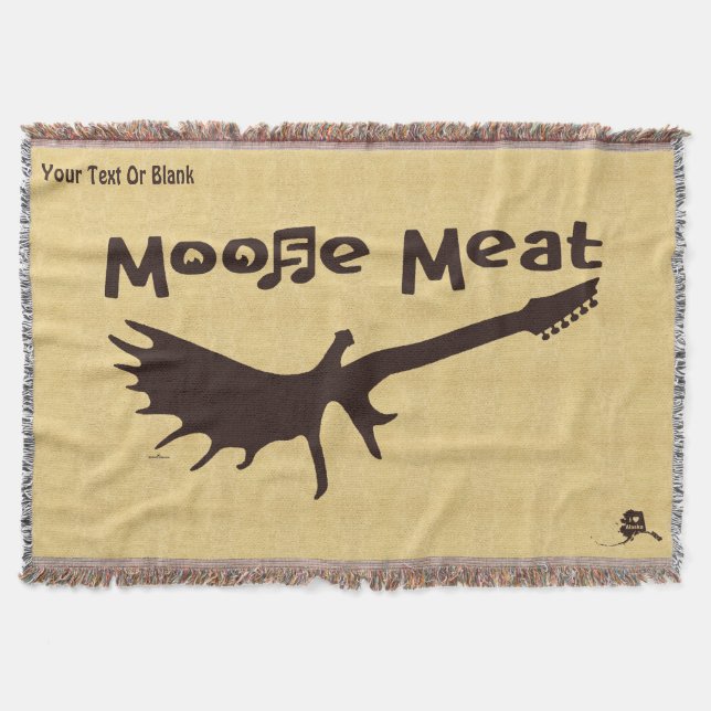 Moose Meat Rock Band Throw Blanket (Front)