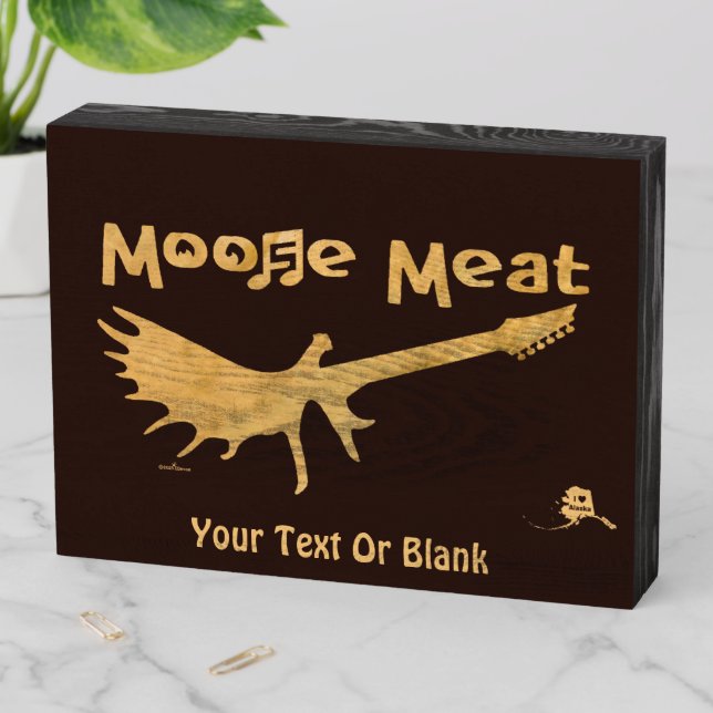 Moose Meat Rock Band Wooden Box Sign (In Situ Horizontal)