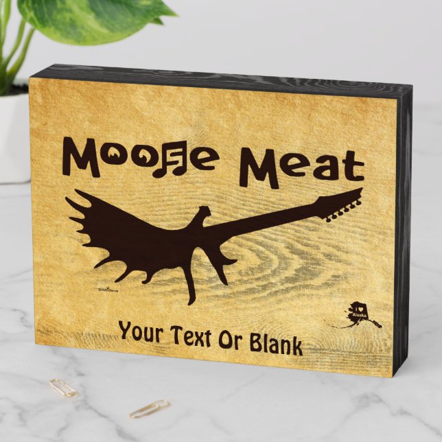 Moose Meat Rock Band Wooden Box Sign (In Situ Horizontal)