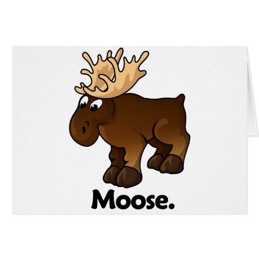 Moose Cartoon Cards, Moose Cartoon Card Templates, Postage, Invitations ...