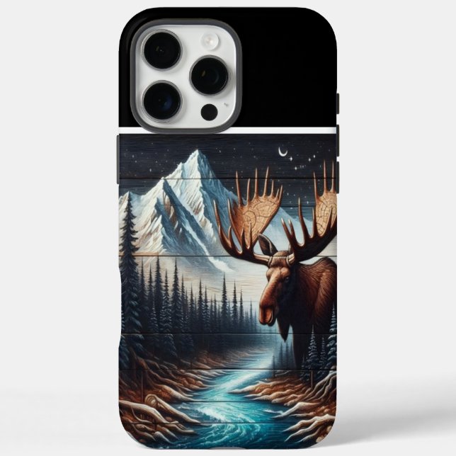Moose & Mountain Night Case-Mate iPhone Case (Back)