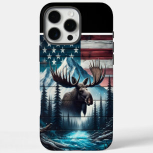 Moose & Mountain Under The Stars iPhone 16 Pro Max Case