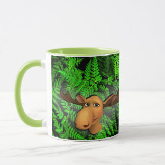 Moose Mug with Ferns
