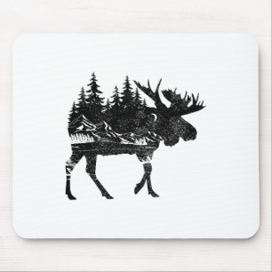 Moose Nature Alaska Hiking Fishing Camping Hunting Mouse Pad