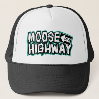 Moose on a Highway Trucker Hat