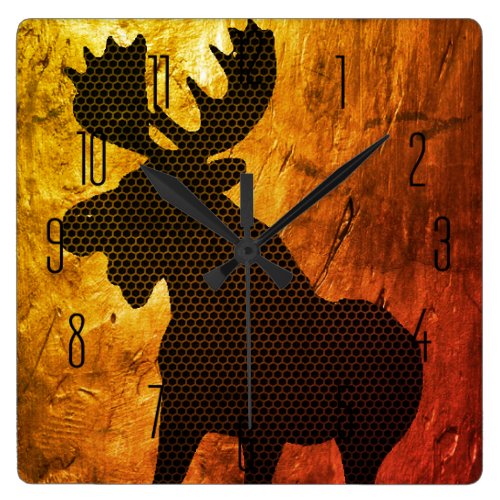 Moose on Gold Clock 1