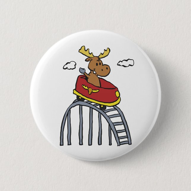 Moose on Roller Coaster | choose background color Button (Front)
