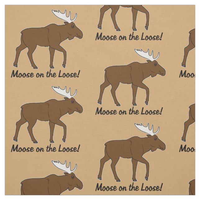 Moose on the Loose! Fabric (Swatch)