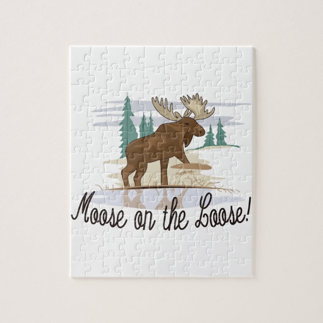 Moose on the Loose! Jigsaw Puzzle (Vertical)