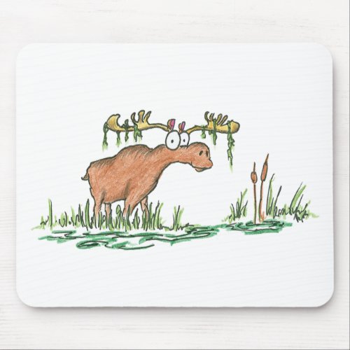 Moose on the loose mouse pad