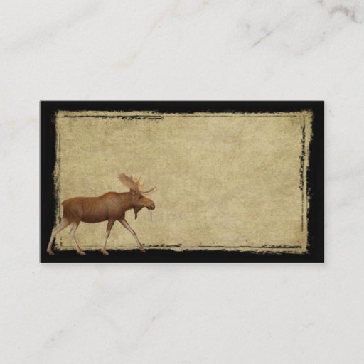 Customizable Moose On The Loose- Prim Biz Cards Business Card