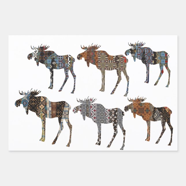 Moose On The loose   Wrapping Paper Sheets (Front)
