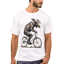 Moose on the Move – Quirky Bicycle T-Shirt 4