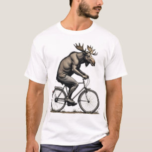 Moose on the Move – Quirky Bicycle T-Shirt 4