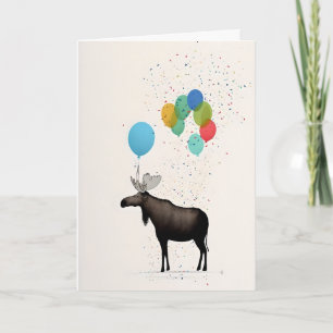 Moose Party Greeting Card