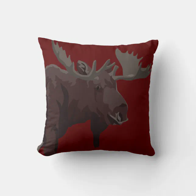 Moose Pillows Moose Art Throw Pillows Customize Zazzle
