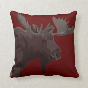 moose christmas pillow