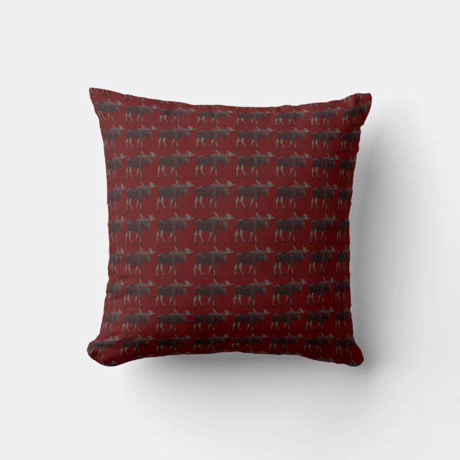 Moose Pillows Moose Art Throw Pillows Customize (Front)