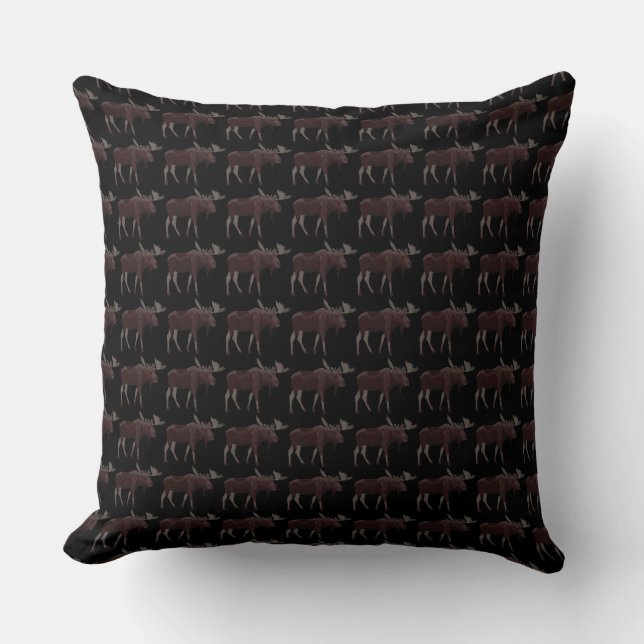 Moose Pillows Moose Art Throw Pillows Customize (Front)