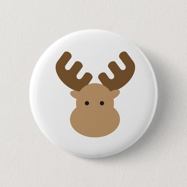 Moose Pinback Button (Front)