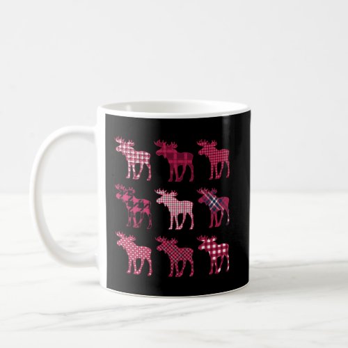 Moose Plaid Fun Moose Lovers Matching Pajama Gift  Coffee Mug