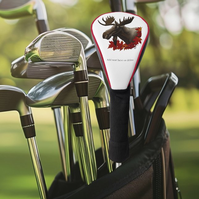 Moose Red Maple Leaves  Golf Head Cover (Creator Uploaded)