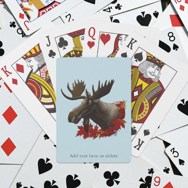Moose Red Maple Leaves  Poker Cards (Creator Uploaded)