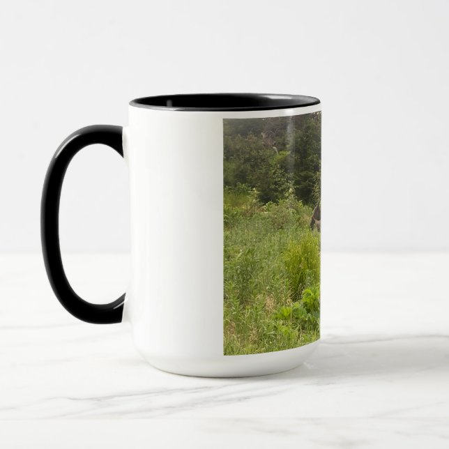 Moose Relaxing in Nature - Wildlife Photo Mug (Left)