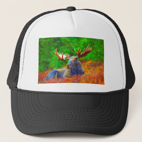 Moose Resting 2 Trucker Hat