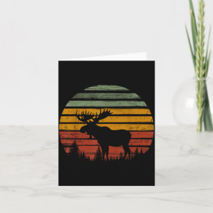 Moose Retro Vintage 80s Funny Moose Lover Gift Ani Card