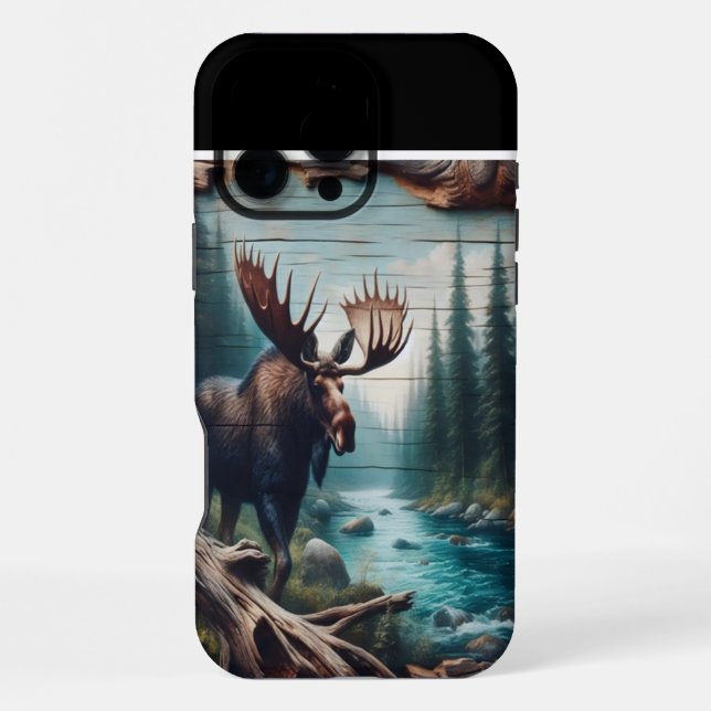 Moose River Scene Iphone Case (Back)