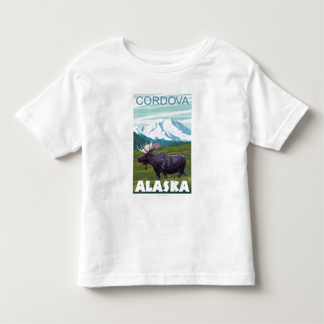 Moose Scene - Cordova, Alaska Toddler T-shirt (Front)