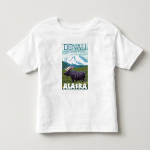 Moose Scene - Denali National Park, Alaska Toddler T-shirt