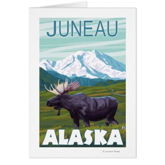 Moose Scene - Juneau, Alaska Cards (Front)