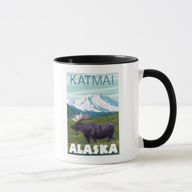 Moose Scene - Katmai, Alaska Mug (Right)