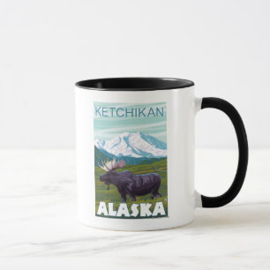 Moose Scene - Ketchikan, Alaska Mug