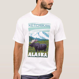Moose Scene - Ketchikan, Alaska T-Shirt