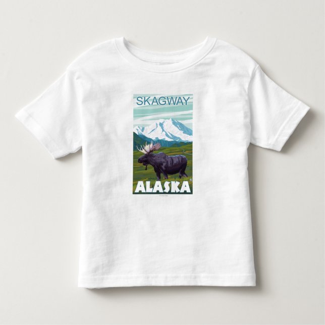 Moose Scene - Skagway, Alaska Toddler T-shirt (Front)