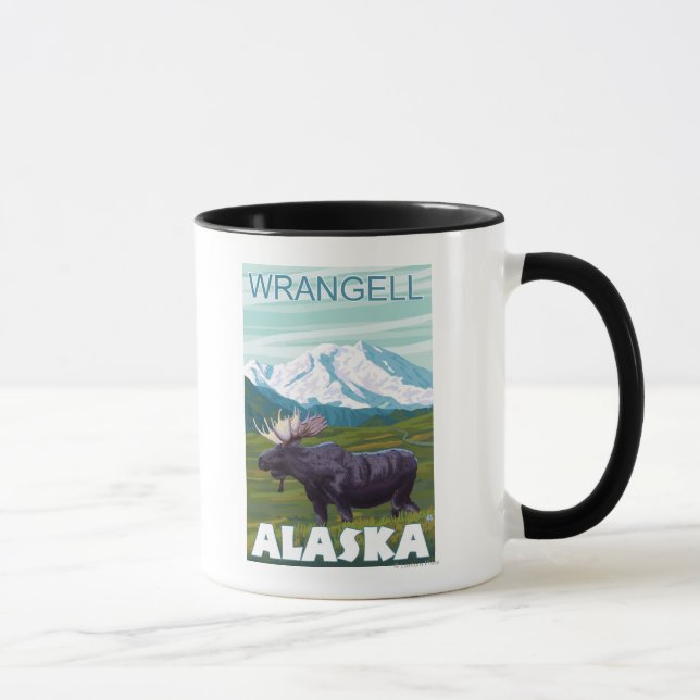 Moose Scene - Wrangell, Alaska Mug (Right)