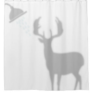 Moose Shadow Silhouette Shadow Buddies in Shower Curtain