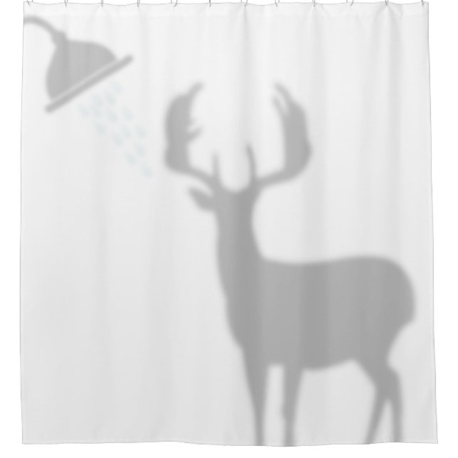 Moose Shadow Silhouette Shadow Buddies in Shower Curtain (Front)