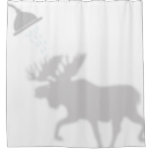 Moose Shadow Silhouette Shadow Buddies Shower Shower Curtain at Zazzle