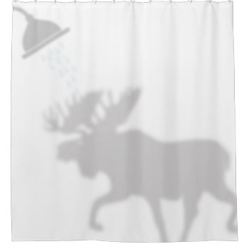 Moose Shadow Silhouette Shadow Buddies Shower Shower Curtain by getyergoat at Zazzle
