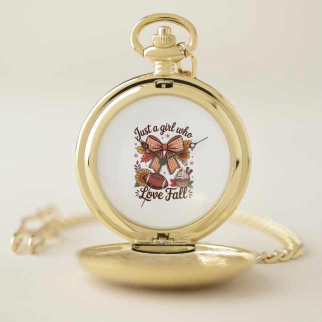 Moose Shirt Country Pumpkin Pocket Watch (Inside)