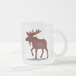 Moose Shirts and Gifts 129 Frosted Glass Coffee Mug